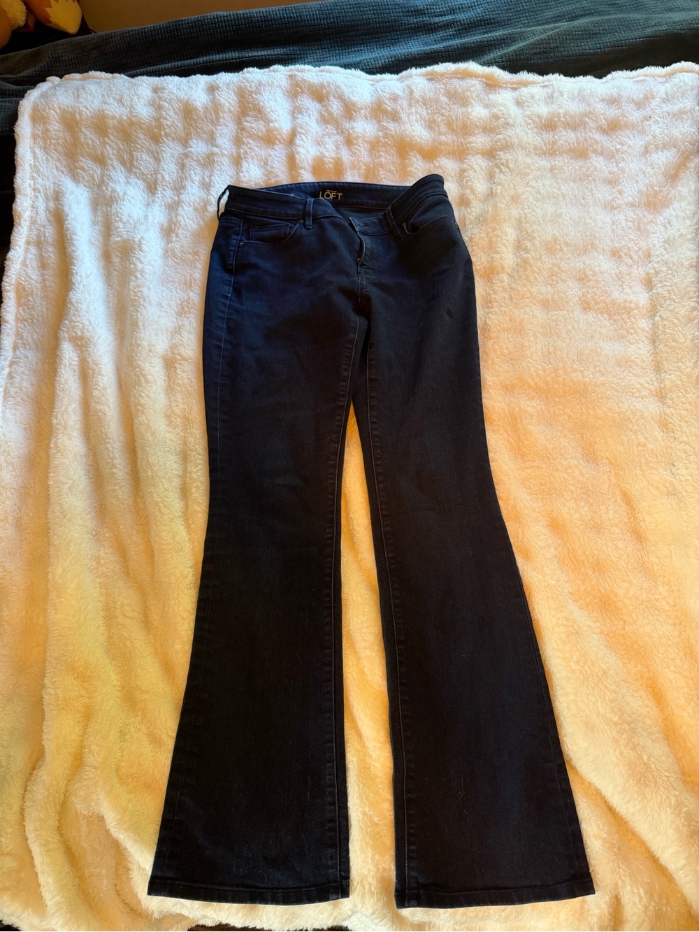 LOFT Dark Wash Curvy Bootleg Jeans